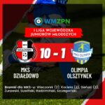 Junior Młodszy MKS Działdowo - MKS Olimpia Olsztynek 10-1.