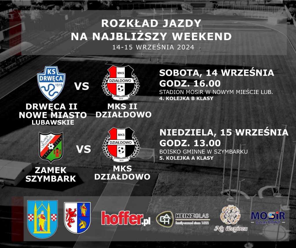 Rozkład jazdy na weekend (14-15.09.24)