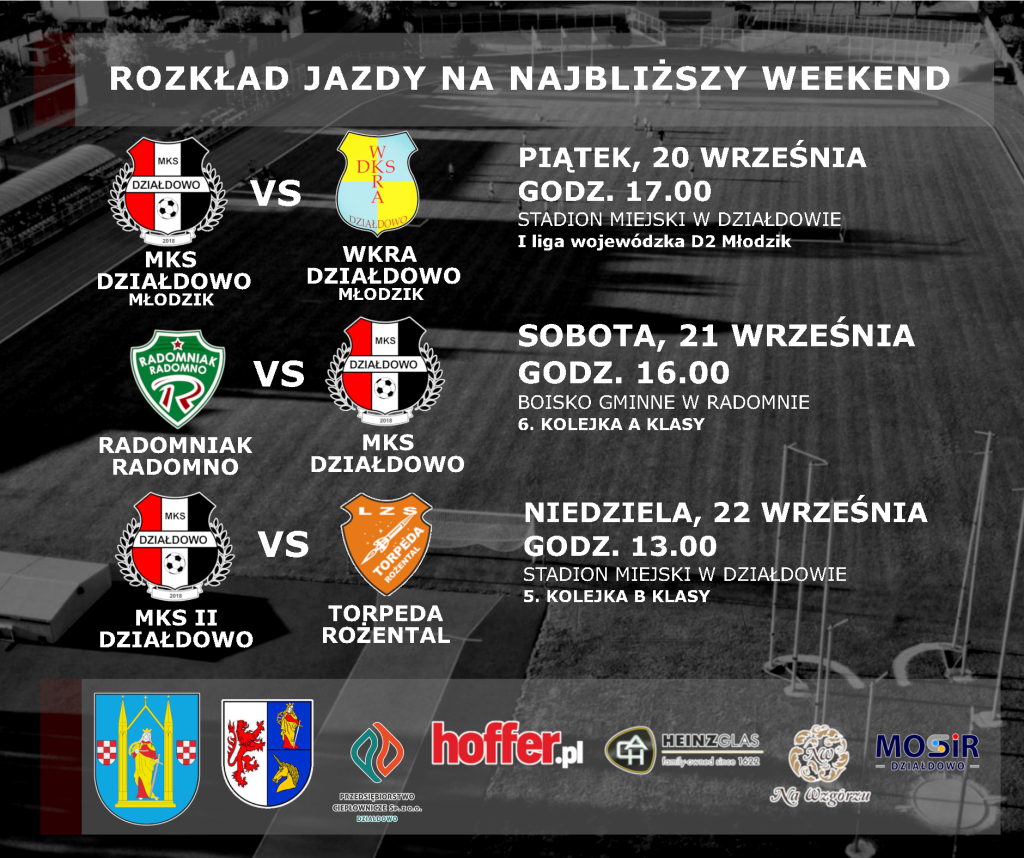 Rozkład jazdy na weekend (20-22.09.24)