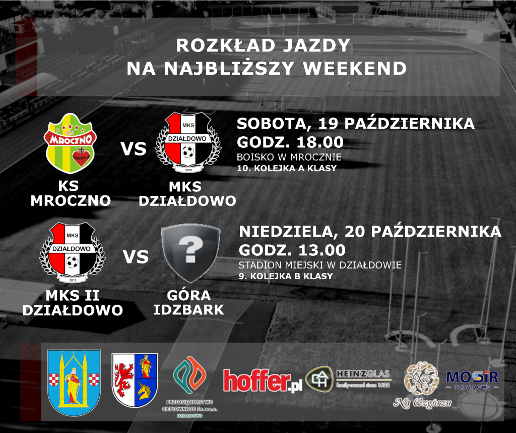 Rozkład jazdy na weekend (19-20.10.24)